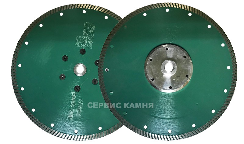 Алмазный диск по граниту Сервис Камня R44402F 230x3x9xМ14 турбо зеленый (Китай)