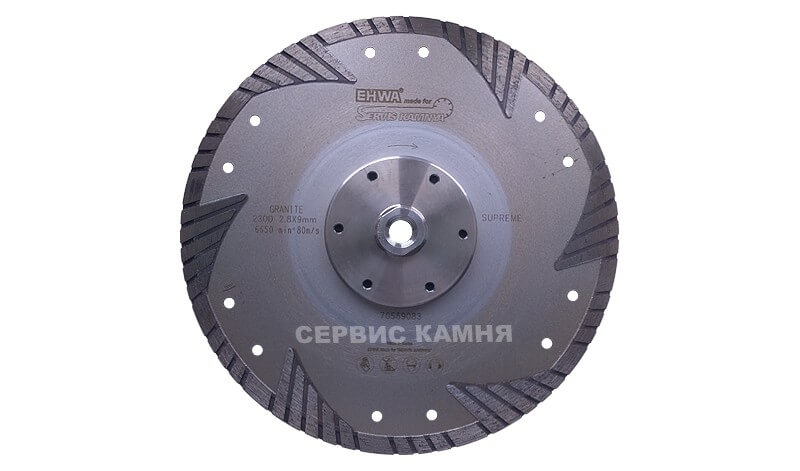 Алмазный диск по граниту EHWA SUPER PREMIUM 230х3,3х9хМ14 турбо торнадо (Корея)