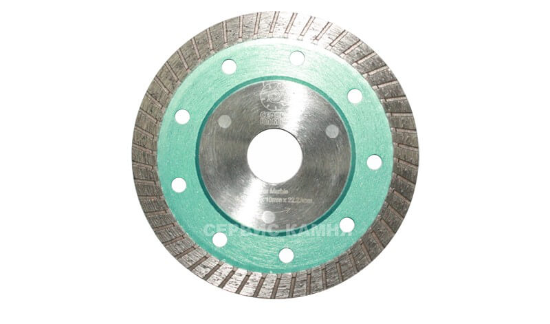 Алмазный диск по мрамору WK105 105x1,2x11x22,2 турбо с усиленным центром (Китай)
