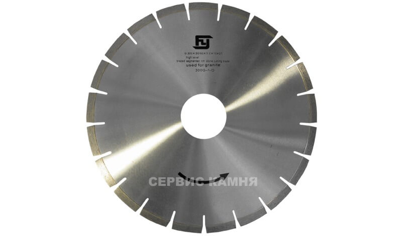 Алмазный диск по граниту FEIYAN 300G-1-0 300x3,7x9x60 сегментный (Китай)