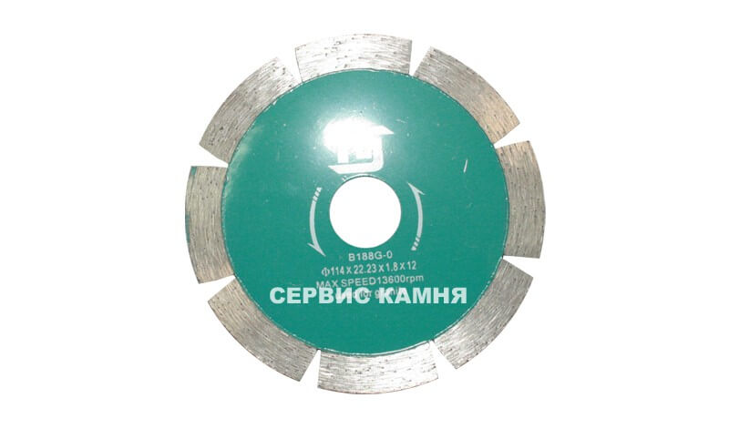 Алмазный диск по граниту FEIYAN В188 G-1-0 114x1,8x12x22,2 сегментный (Китай) (Внешний диаметр 114)