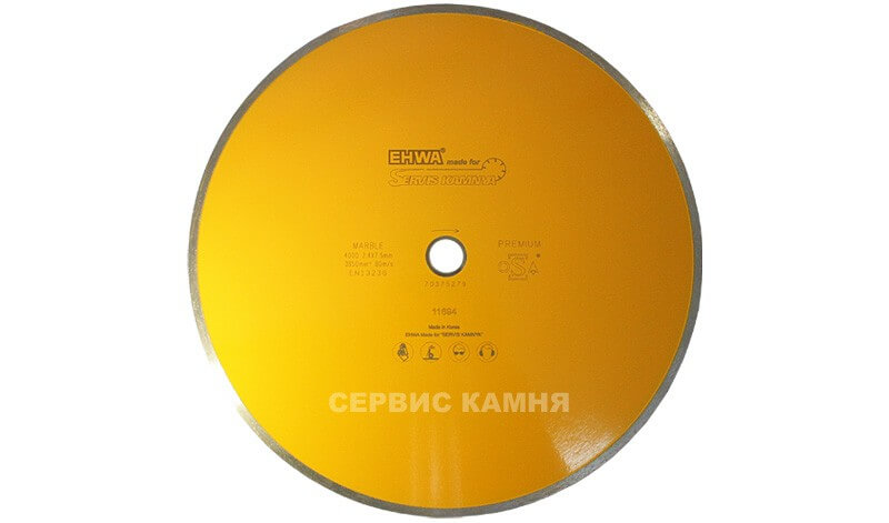 Алмазный диск по мрамору EHWA PREMIUM 400х2,5х8х32 сплошной (Корея)