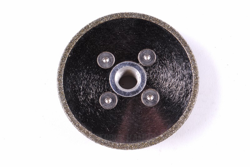 Отрезной диск Dy серебряный мрамор Д=85 с фл М14