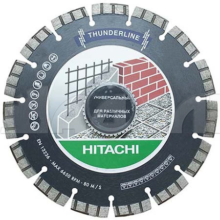 Алмазный диск Hitachi ∅125мм THUNDERLINE /2,2x10/ универсальный