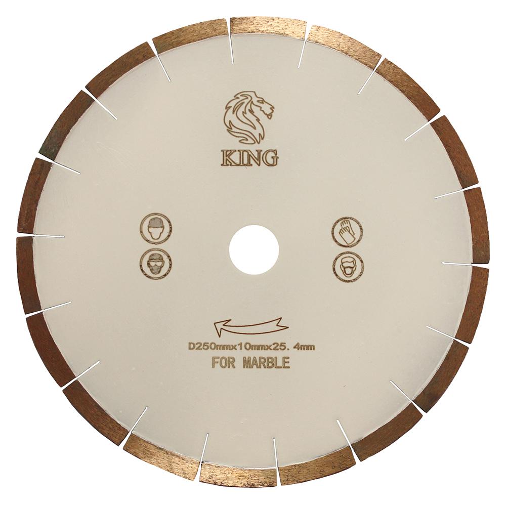 Диск сегментный для резки мрамора KING NORMAL алмазный Ø 250/25,4 мм