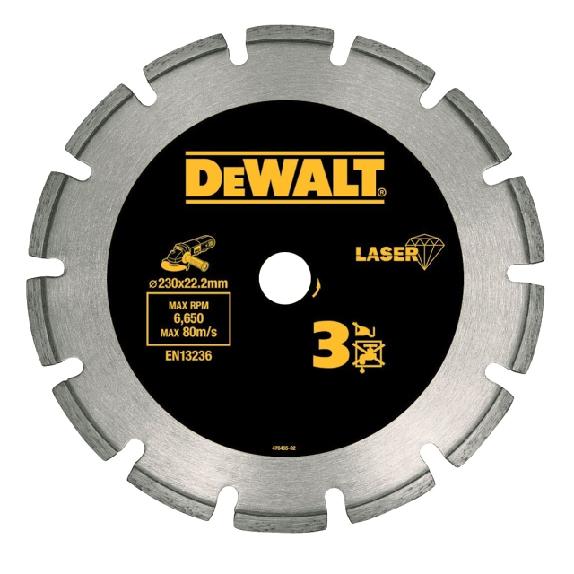 диск алмазный DEWALT 230х22,2x2,8 мм, сегментный