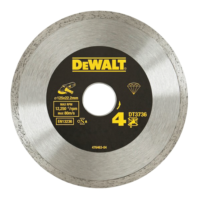 диск алмазный DEWALT 125х22,2x1,6 мм, сплошной
