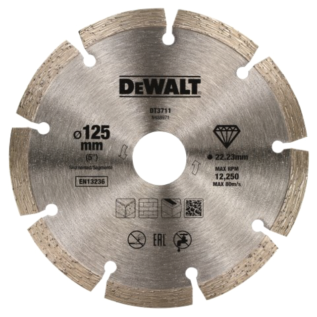 диск алмазный DEWALT 125х22,2x1,8 мм, сегментный